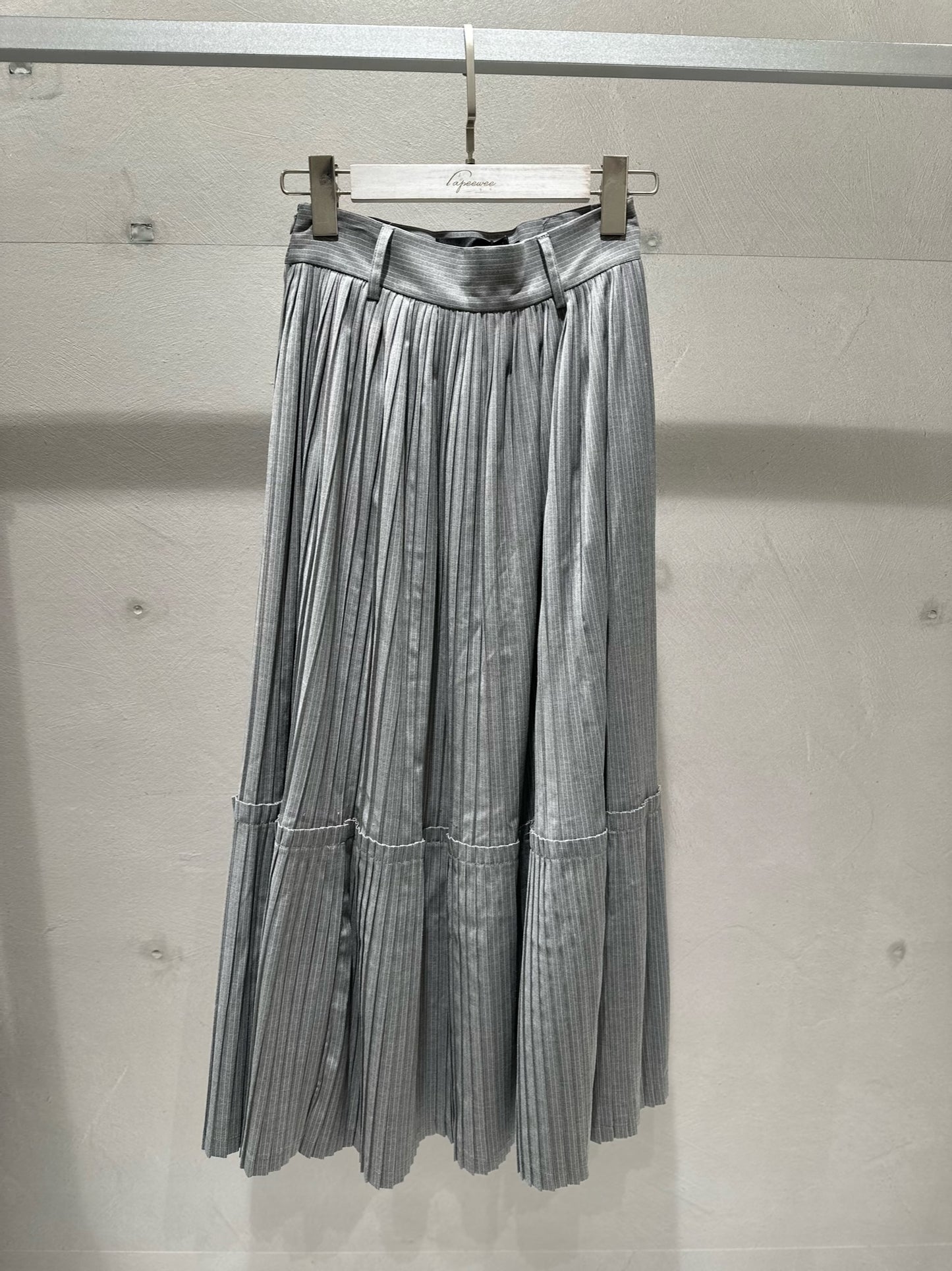 Grey Pinstripe Skirt
