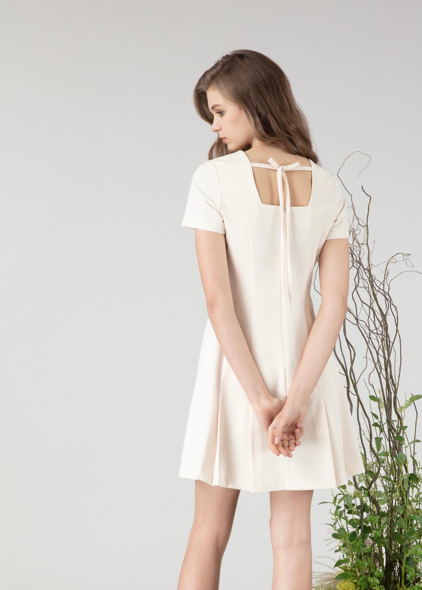 Creamy white mini dress