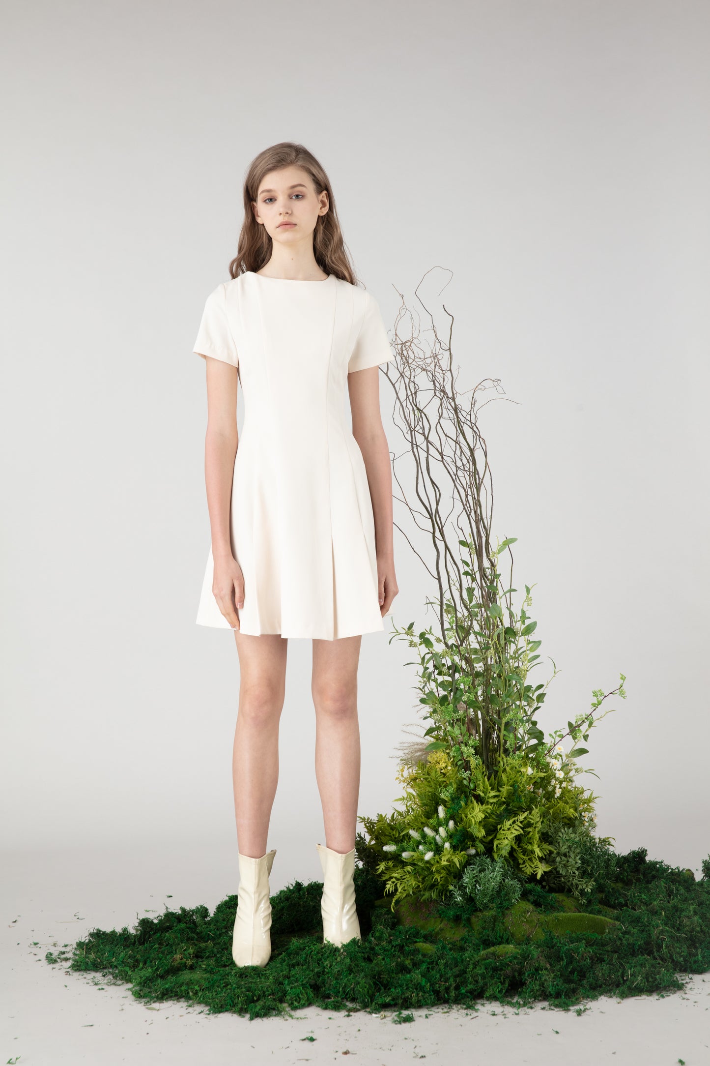 Creamy white mini dress