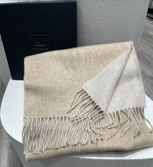 Cashmere double face scarf